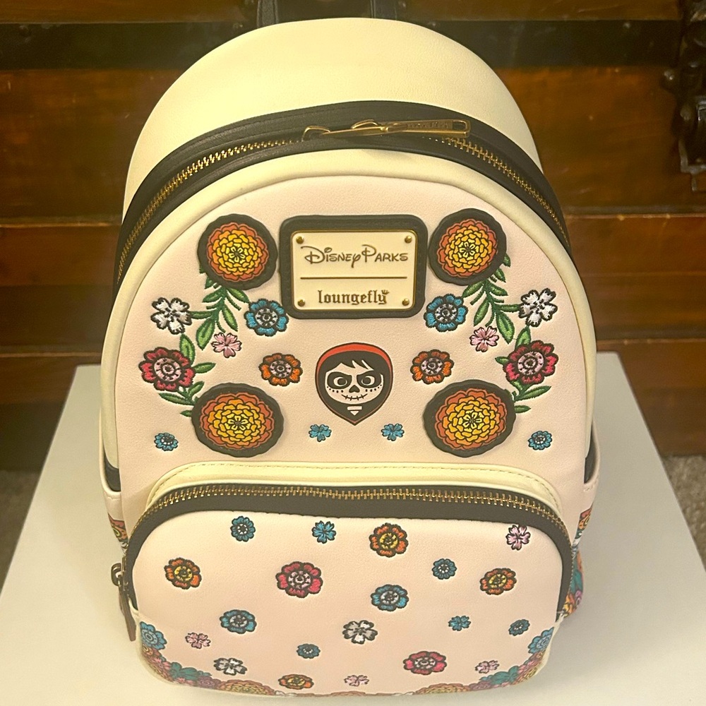 Loungefly Disney Parks Coco with Floral Embroidery Mini Backpack - NWT